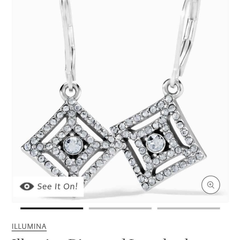 Brighton Silver Crystal Earrings